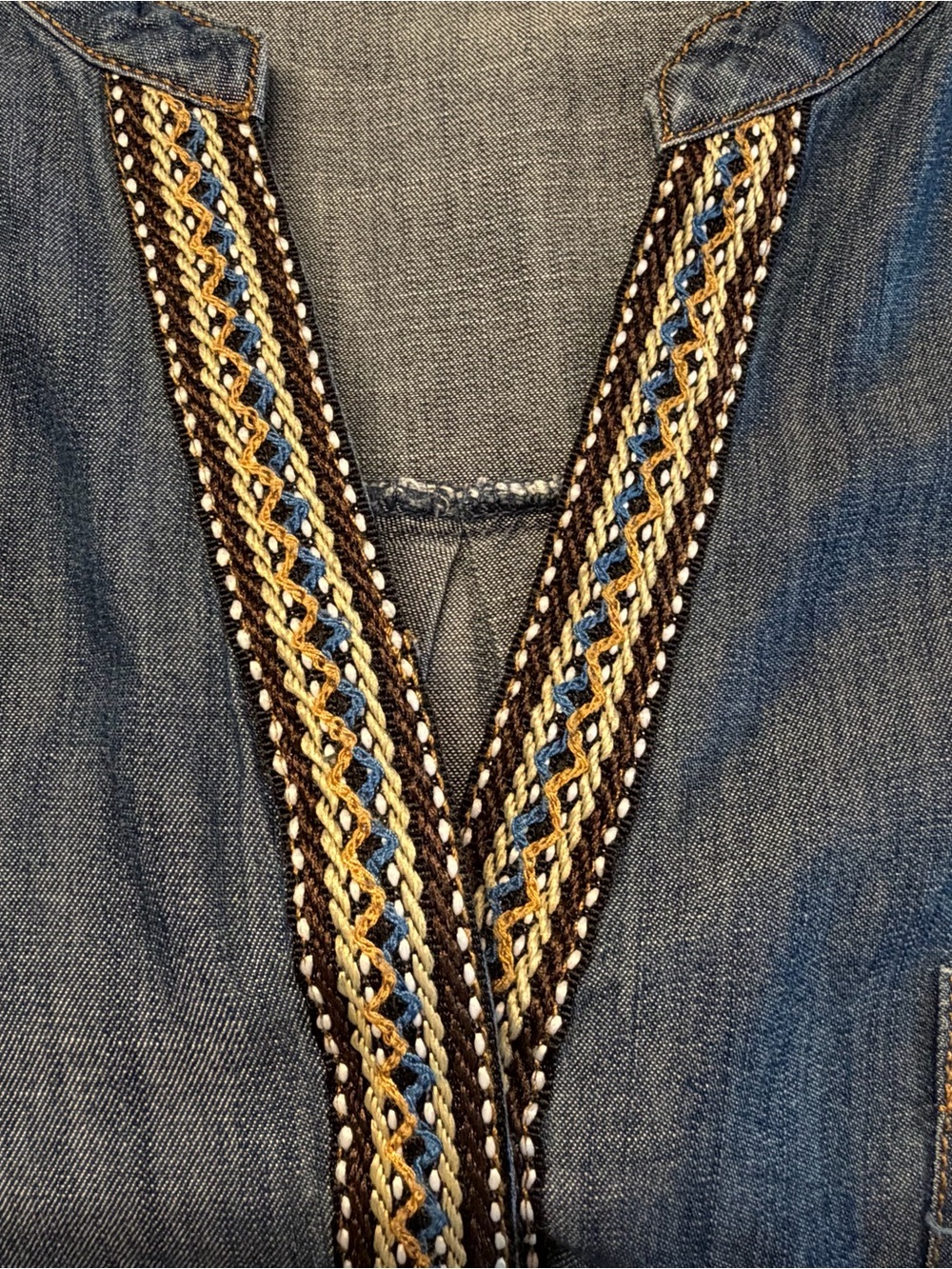 Spense Womens Oversized Chambray Tunic Top Size 20W Western Boho Coastal Loose - Picture 8 of 8